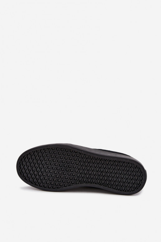 Zwarte geïsoleerde suède sneakers voor heren Big Star UU174118