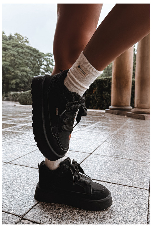 Bottes de neige pour femmes avec plateforme et fourrure Big Star SS274104 en noir