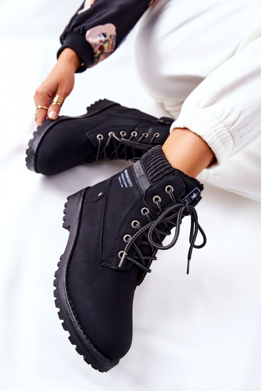 Bottines noires pour femmes Grunders