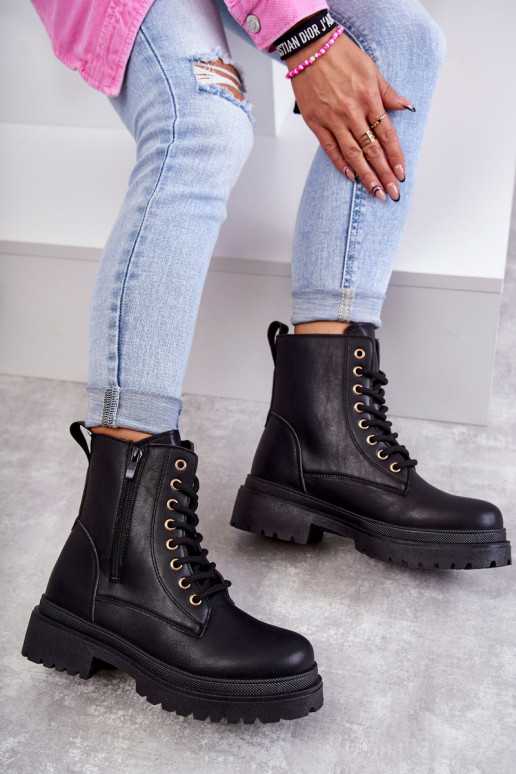 Damen isolierte schwarze Stiefeletten Dorchen