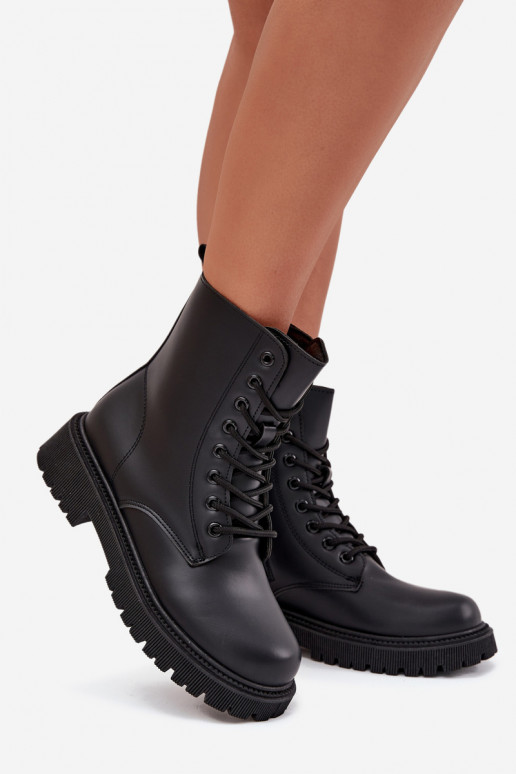 Damen isolierte schwarze Arbeitsstiefeletten Tavera
