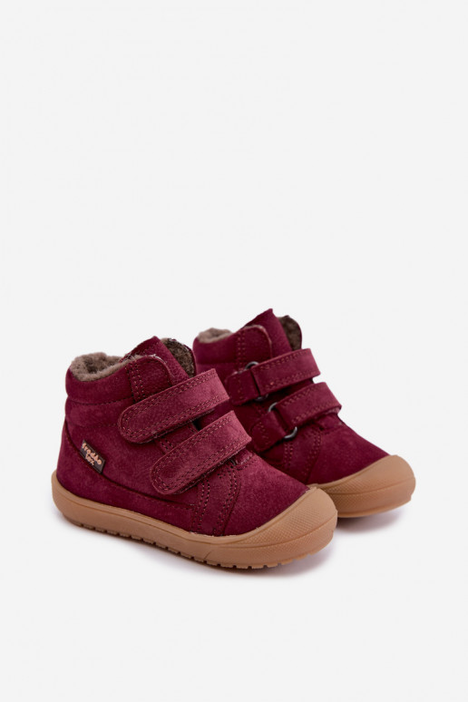 Bottes d'hiver en cuir pour enfants Froddo G2110138-12 couleur bordeaux
