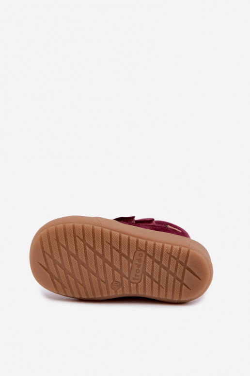 Bottes d'hiver en cuir pour enfants Froddo G2110138-12 couleur bordeaux