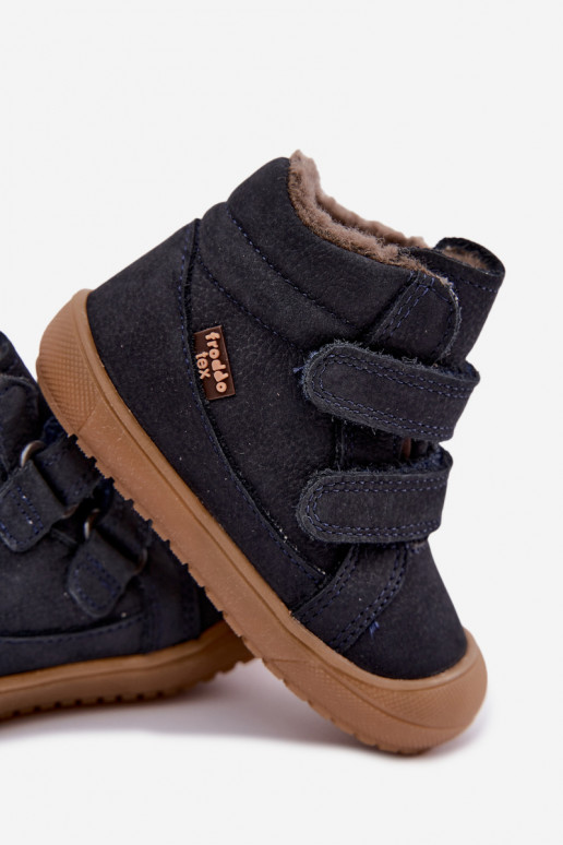 Leren kinderwinterlaarzen Froddo G2110138 donkerblauw