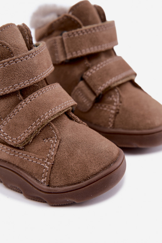 Wildleder Kinder Schneestiefel Barefoot Froddo G2110151-8 sandfarben