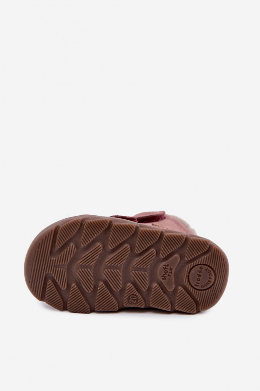 Suède kinder sneeuwlaarzen Barefoot Froddo G2110151 roze