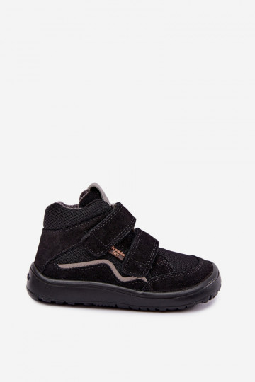 Chaussures en daim pour enfants Barefoot Froddo G3110266-20 noires 2