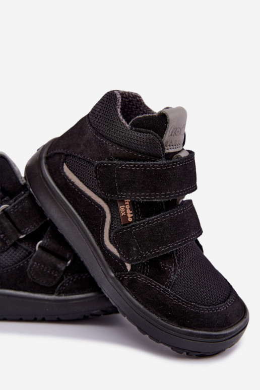 Suède kinder schoenen Barefoot Froddo G3110266-20 zwart