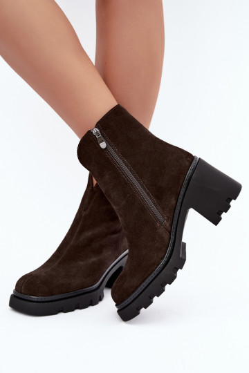 Chaussures isolées en simili daim avec talons T.Sokolski SH Z26-428 chocolat 2