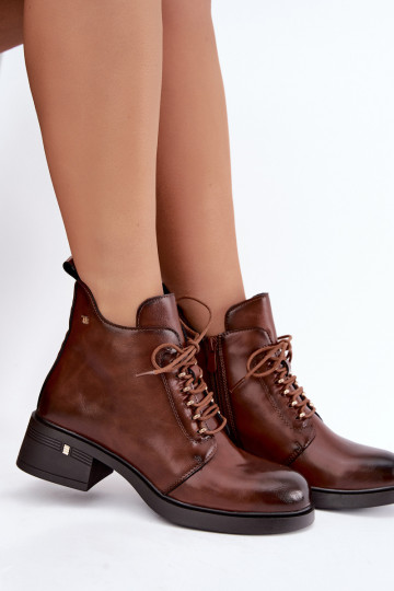 Bottines isolées en simili cuir T.Sokolski Z26-288 marron