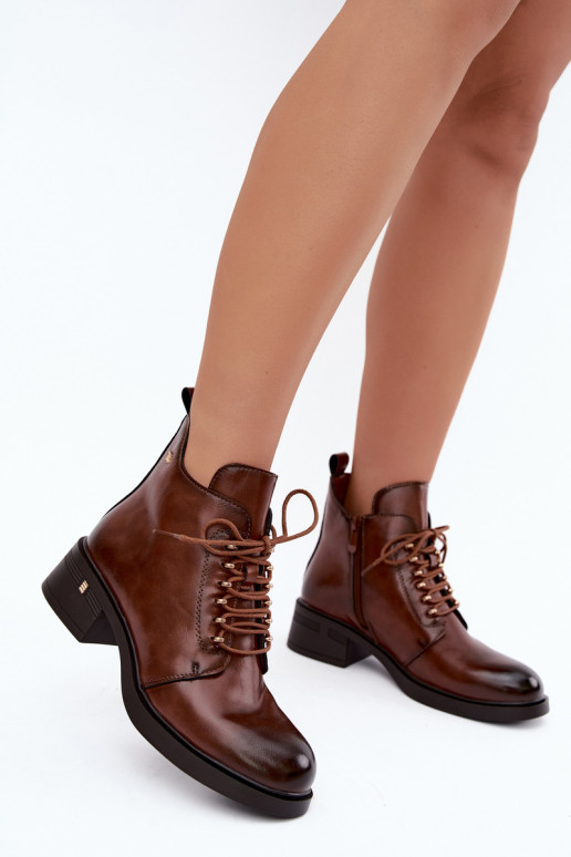 Bottines isolées en simili cuir T.Sokolski Z26-288 marron