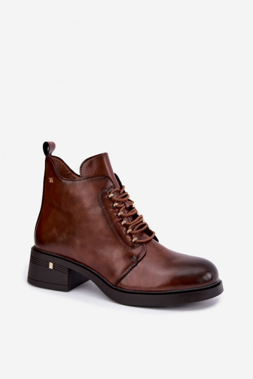 Wärmende Stiefeletten aus Kunstleder T.Sokolski Z26-288 braun