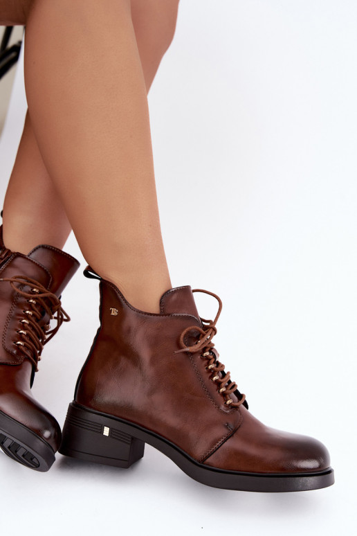 Bottines isolées en simili cuir T.Sokolski Z26-288 marron