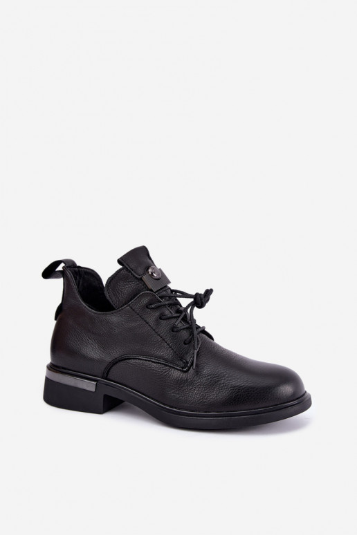 Leder Stiefeletten Vinceza 89151 in schwarzer Farbe