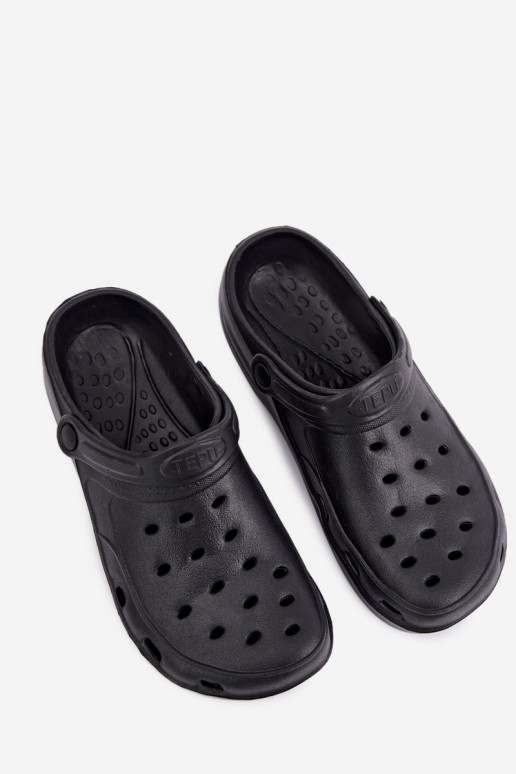 Zwarte lichte heren slippers Adriah