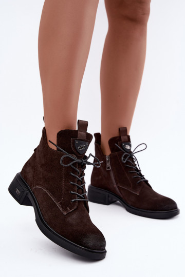 Bottes isolées en daim synthétique avec ornements Vinceza Czekolado 2
