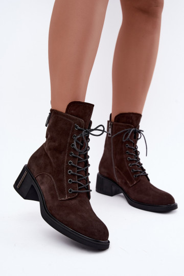 Bottines isolées en daim synthétique Vinceza Czekolado 2