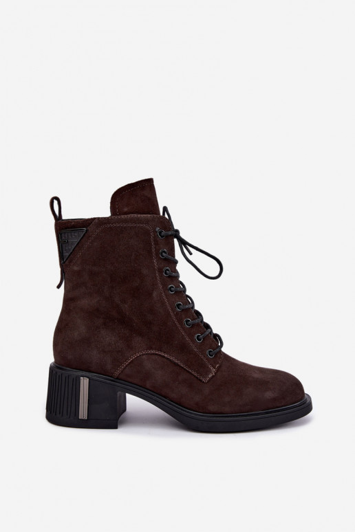 Bottines isolées en daim synthétique Vinceza Czekolado