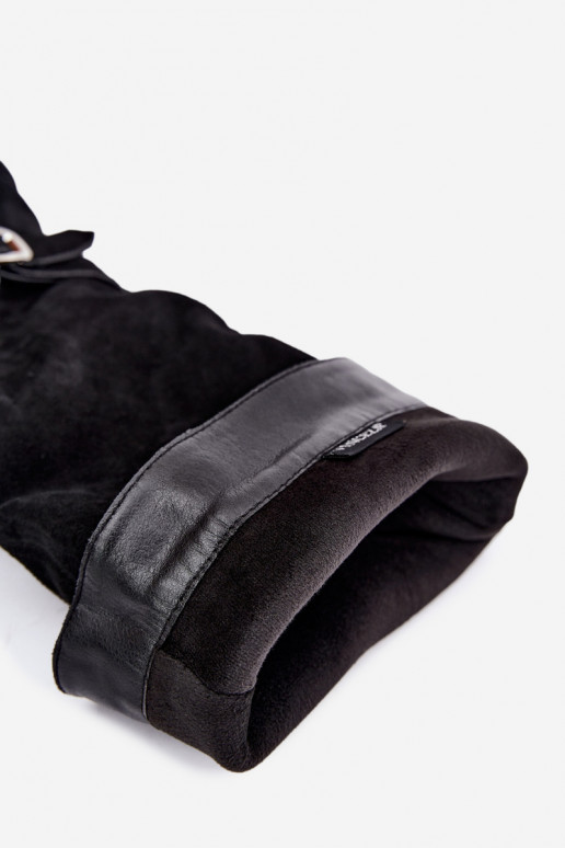 Bottes montantes en daim synthétique avec boucles Vinceza noires