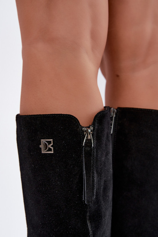 Bottes isolées montantes en daim synthétique Vinceza noires