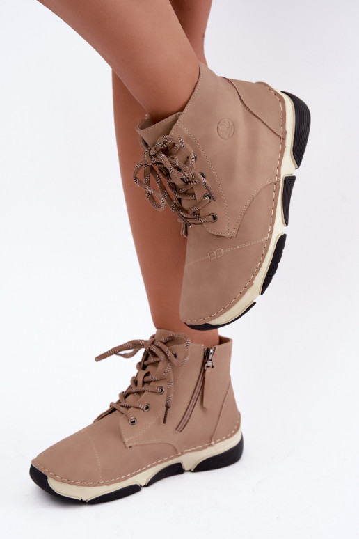 Bottines pour femmes isolées, couleur sable Lerissa