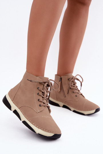 Bottines pour femmes isolées, couleur sable Lerissa 2