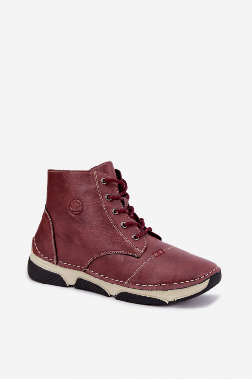 Bottines pour femmes isolées, couleur bordeaux Lerissa