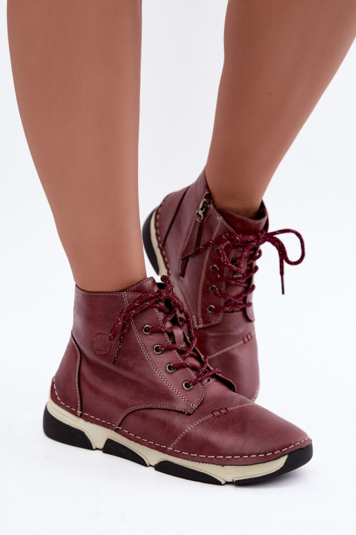 Bottines pour femmes isolées, couleur bordeaux Lerissa