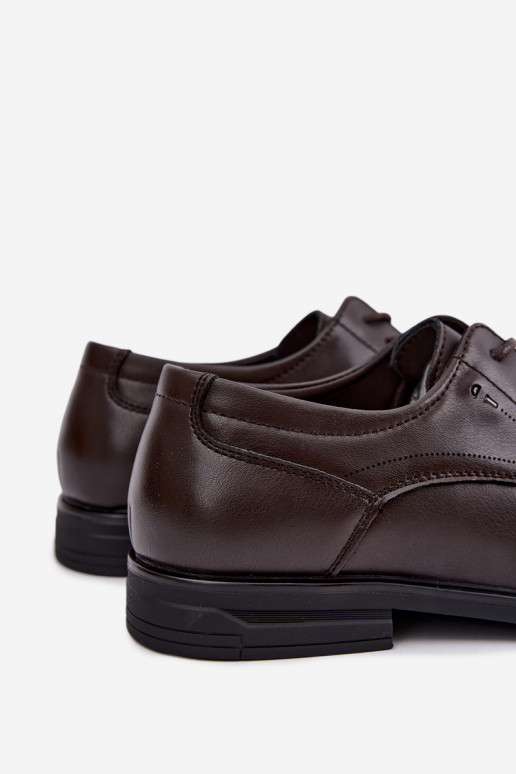 Elegante dunkelbraune Herrenschuhe Calven