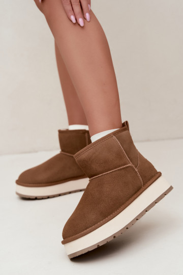 Bottes de neige en simili daim marron avec fourrure à l'intérieur Big Star UU274692 2