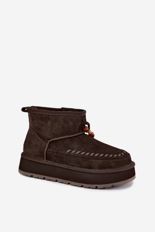 Bottes de neige en daim synthétique Big Star UU274678 couleur chocolat