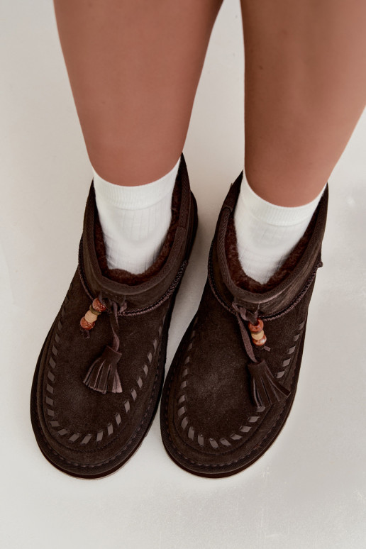 Bottes de neige en daim synthétique Big Star UU274678 couleur chocolat
