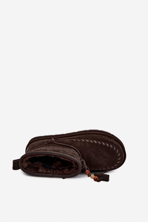 Bottes de neige en daim synthétique Big Star UU274678 couleur chocolat
