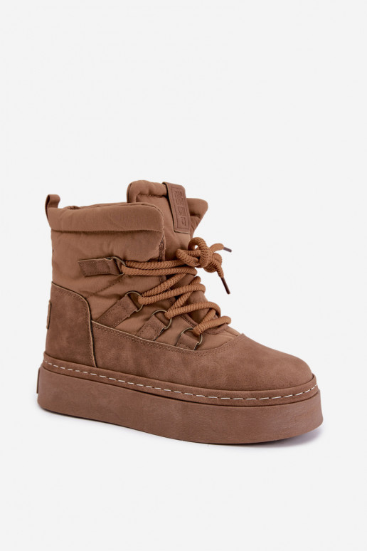 Geklede winterlaarzen met platform Big Star UU274190 bruin