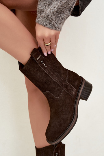 Bottines isolées en daim synthétique Big Star UU274607 couleur chocolat 2