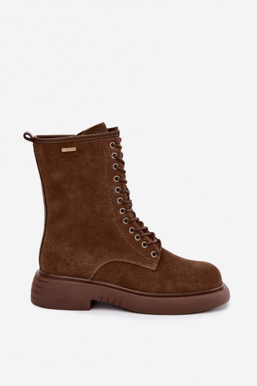Bottines de travail isolées en daim synthétique Big Star UU274611 couleur marron