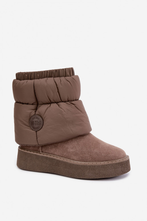 Bottes de neige en daim synthétique avec plateforme Big Star UU274732 couleur sable