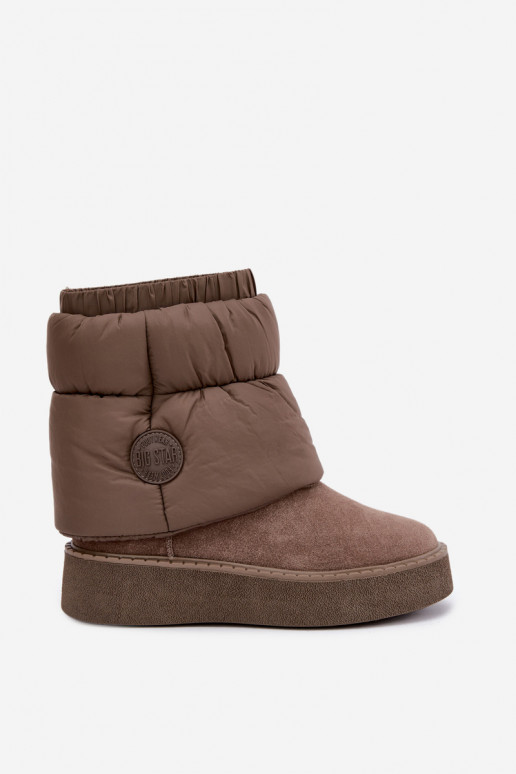 Bottes de neige en daim synthétique avec plateforme Big Star UU274732 couleur sable