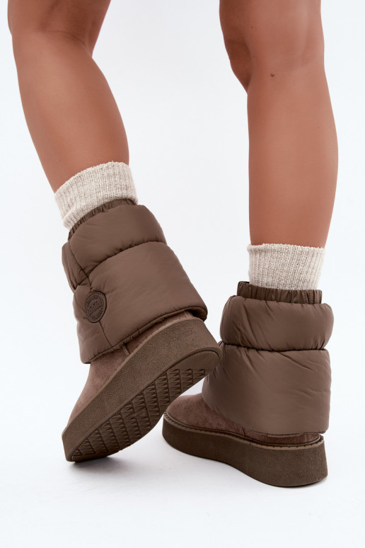Bottes de neige en daim synthétique avec plateforme Big Star UU274732 couleur sable