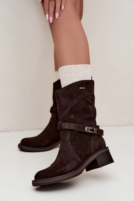 Bottines isolées pour femmes Big Star UU274609 couleur chocolat