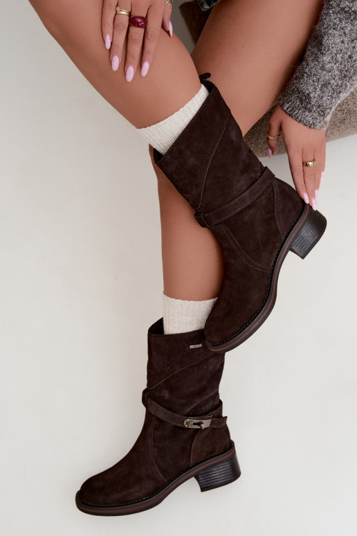 Isolierte Damen Stiefeletten Big Star UU274609 in Schokoladenfarbe