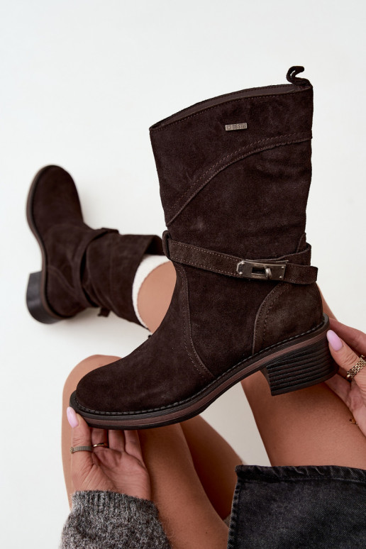 Bottines isolées pour femmes Big Star UU274609 couleur chocolat