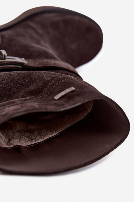 Isolierte Damen Stiefeletten Big Star UU274609 in Schokoladenfarbe