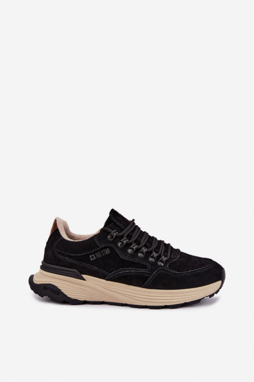 Heren sneakers van suede Big Star OO174321 zwart