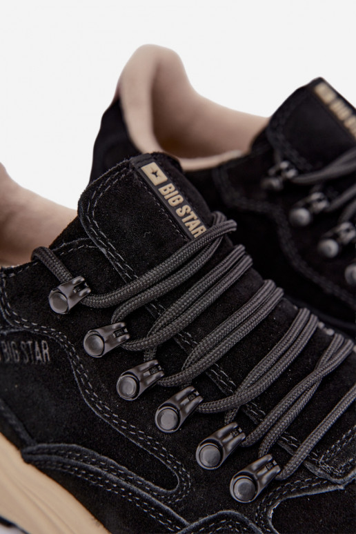 Heren sneakers van suede Big Star OO174321 zwart