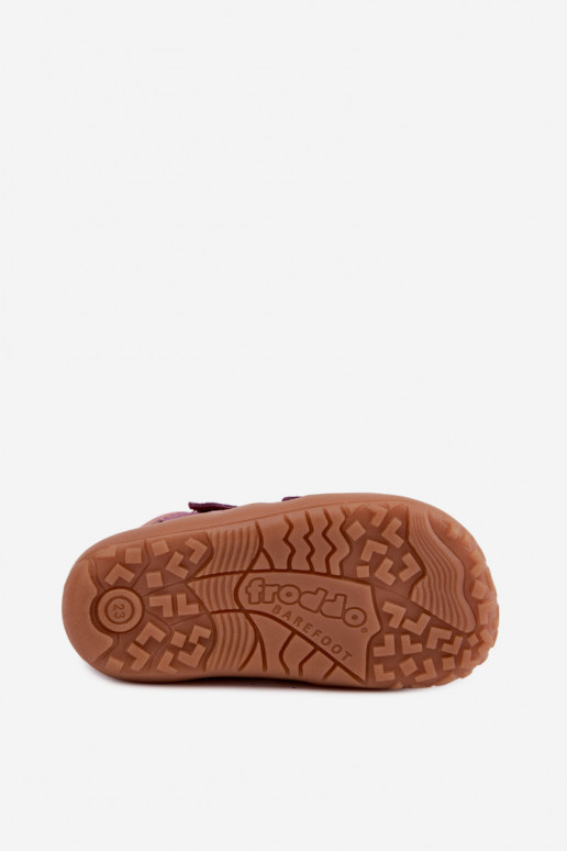 Chaussures pour enfants en daim synthétique Barefoot FRODDO G3110285-12 violet