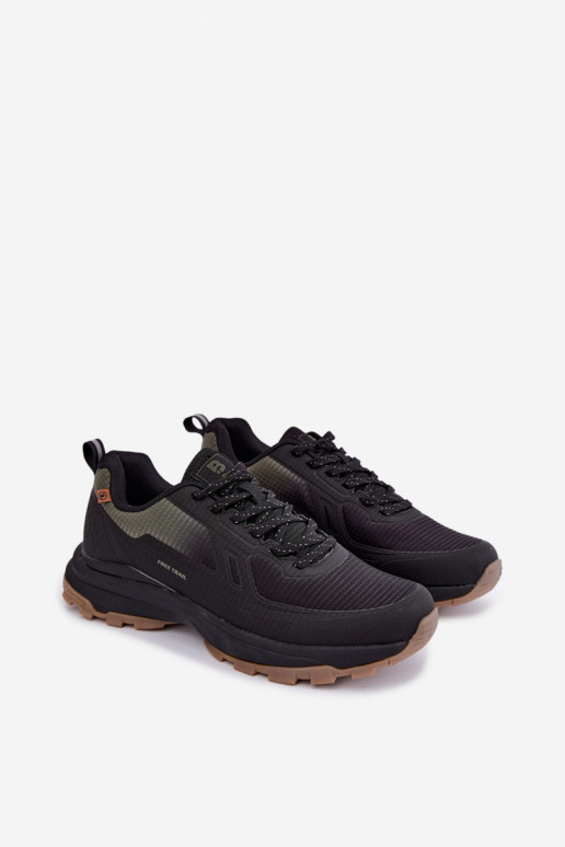 Chaussures de style sportif pour hommes Trekas vert-noir CarroĮ