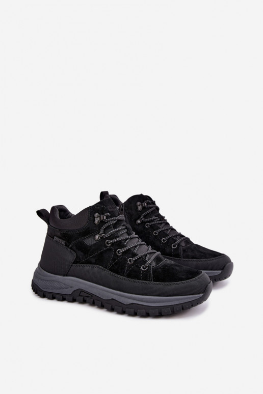 Heren geïsoleerde suede laarzen Big Star UU174246 zwart