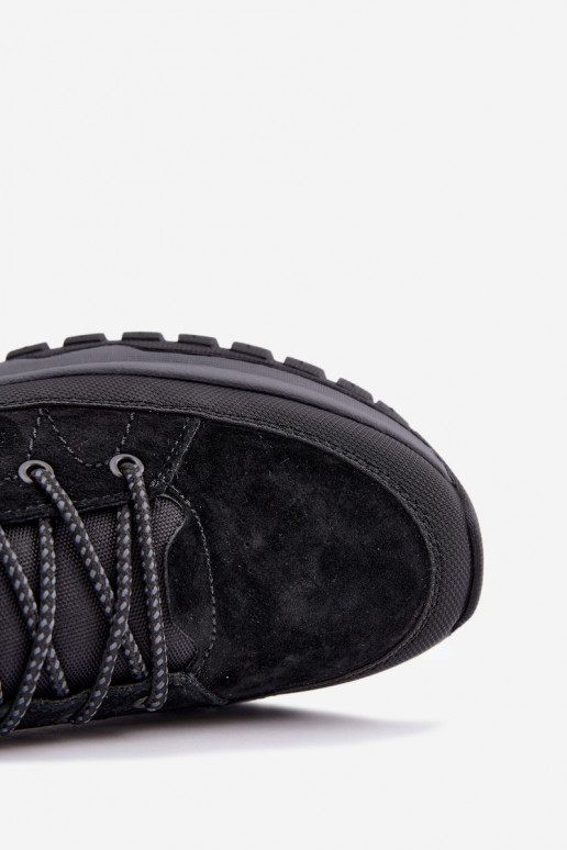 Heren geïsoleerde suede laarzen Big Star UU174246 zwart