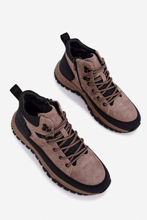 Heren geïsoleerde suede laarzen Big Star UU174247 zandkleurig